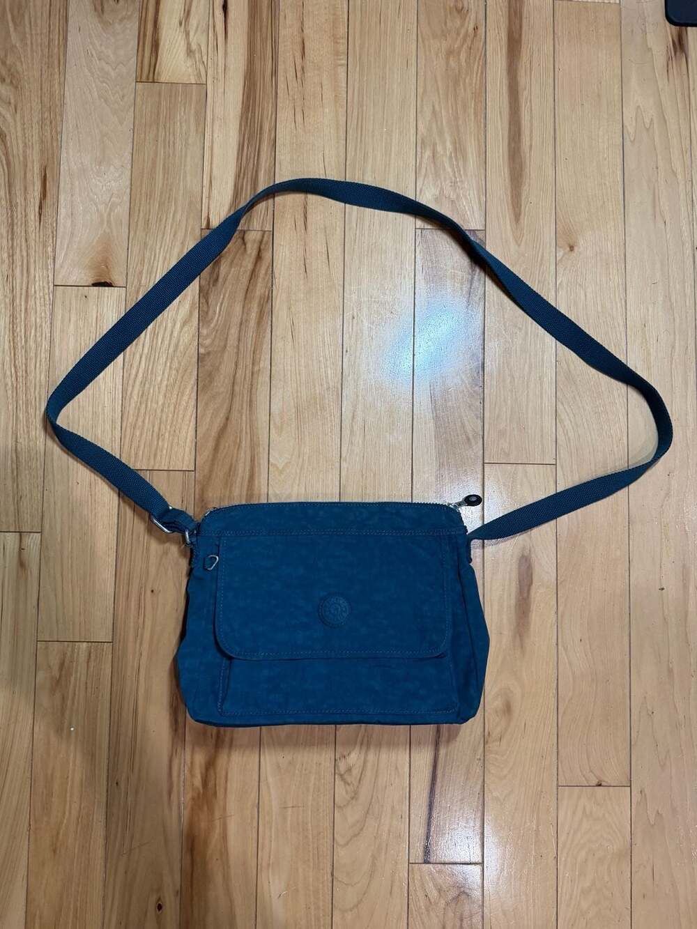 Kipling Aisling Crinkle Nylon Crossbody Bag in Navy Blue